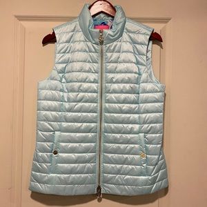 NWOT Lilly Pulitzer Light Blue Puffer Vest
